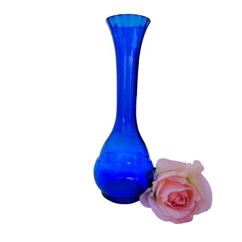 Tall Cobalt Blue Glass Vase