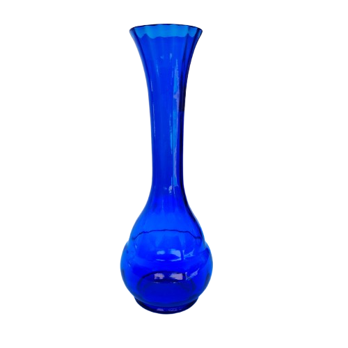 Tall Cobalt Blue Glass Vase