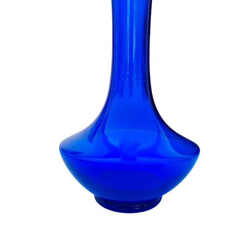 Cobalt Blue Hand Blown Glass Vase