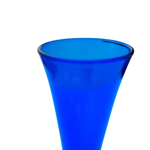 Cobalt Blue Hand Blown Glass Vase