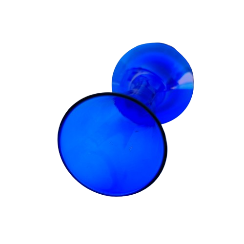 Cobalt Blue Hand Blown Glass Vase