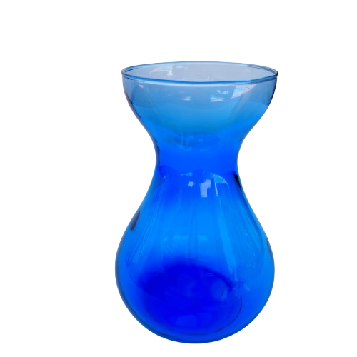 Cobalt Blue Hand Blown Glass Vase