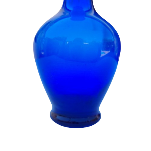 Cobalt Blue Hand Blown Glass Vase