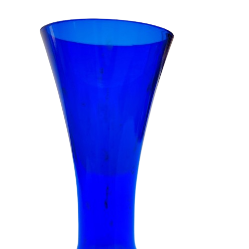 Cobalt Blue Hand Blown Glass Vase