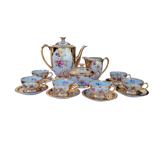 Schonwald Porcelain Factory Bavaria German Gold Tea Coffee Set