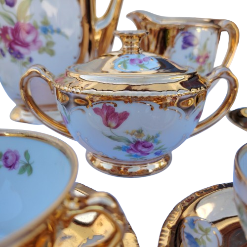 Schonwald Porcelain Factory Bavaria German Gold Tea Coffee Set