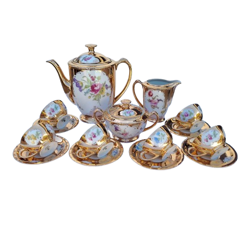 Schonwald Porcelain Factory Bavaria German Gold Tea Coffee Set