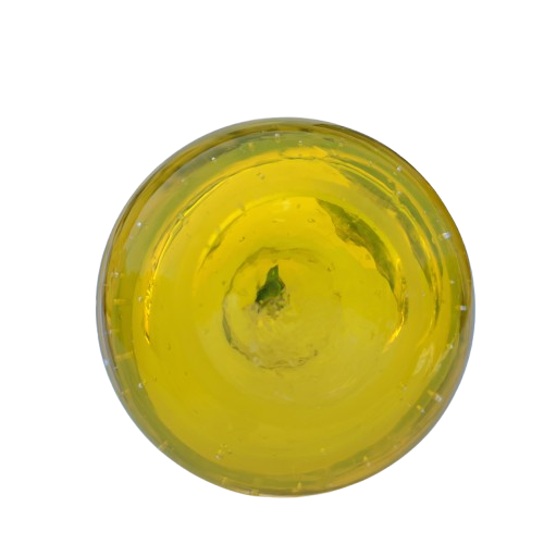Mid-Century Murano Yellow Glass Pear Paperweight