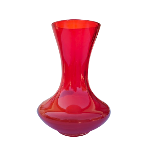 Small Red Glass Pretty Vase