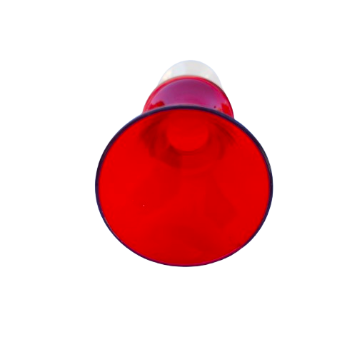Beautiful Red Tall Bud Fishtail Glass Vase