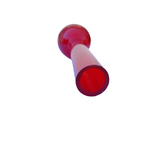 Beautiful Red Tall Chimney Shape Glass Vase