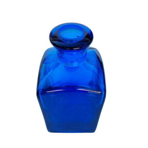 Small Square Cobalt Blue Bottle