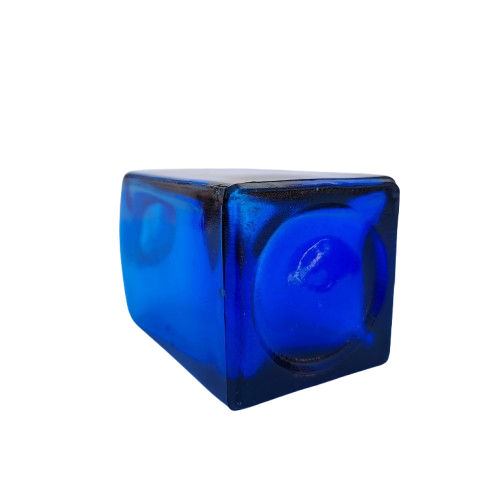 Small Square Cobalt Blue Bottle