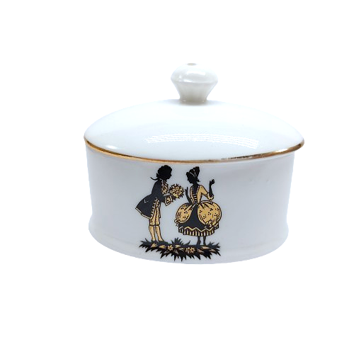 Marlborough Bone China Trinket Box Gold Trim