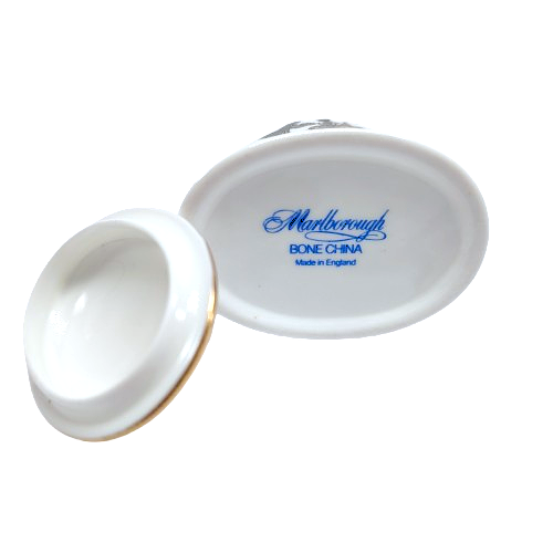 Marlborough Bone China Trinket Box Gold Trim