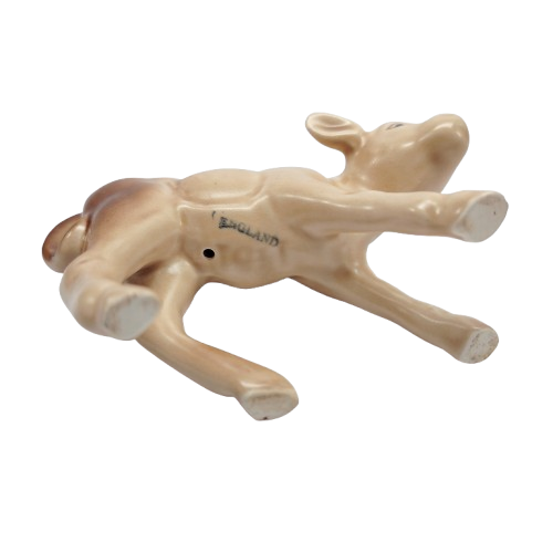 Vintage Sylvac Pottery Matt Brown Cream Cow Calf 1431