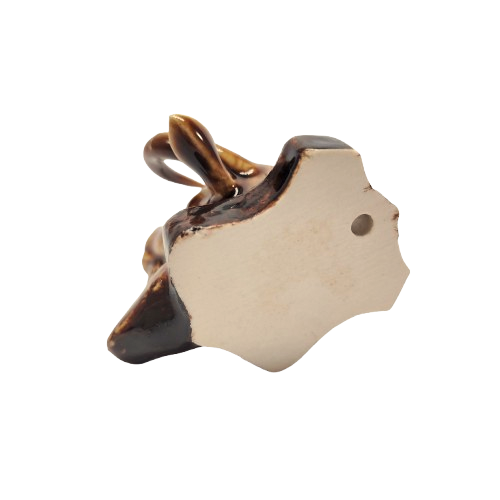 Lucia Brown Ceramic Bull Cow Head