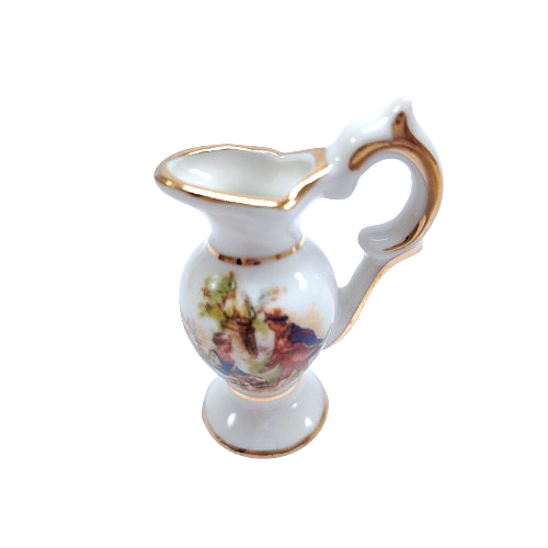 Limoges Porcelain Miniature Water Jug Pitcher