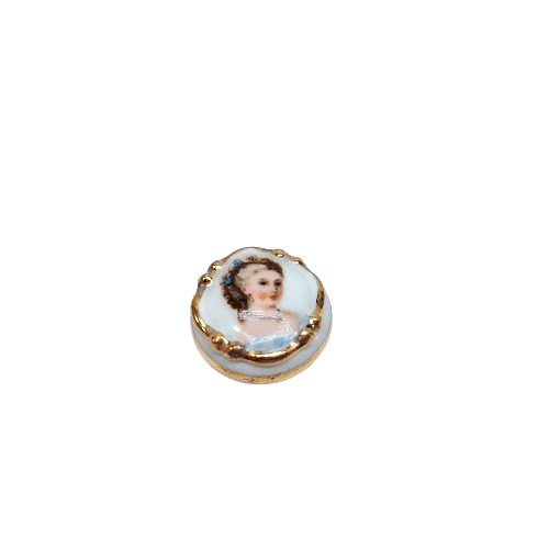 Limoges Porcelain Miniature Cameo Trinket Box