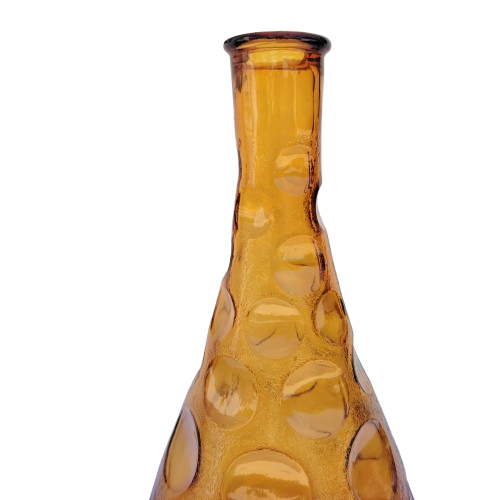 Empoli Italian Vintage Amber Glass Decanter Genie Bottle