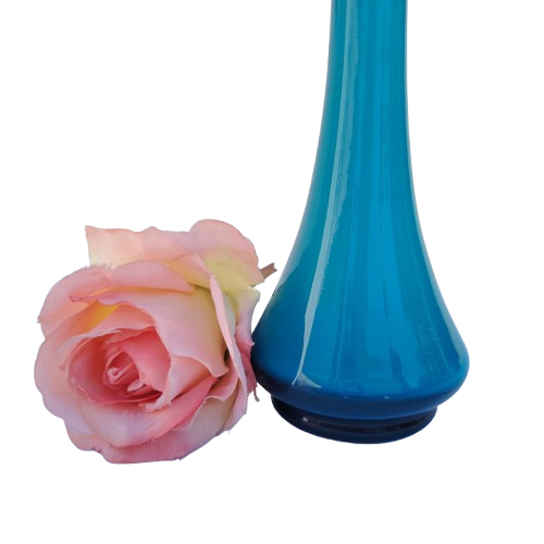Murano Hand Blown Art Blue Green Vase