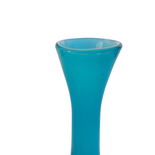 Murano Hand Blown Art Blue Green Vase