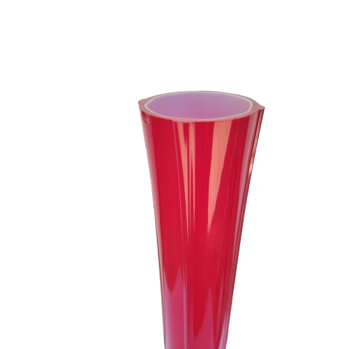 Murano Hand Blown Red Art Glass Tall Vase