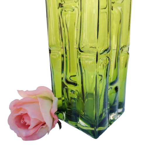 Lovely Stylish Swedish Retro Green Colored Glass Vase
