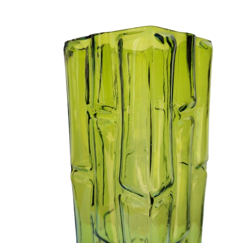 Lovely Stylish Swedish Retro Green Colored Glass Vase