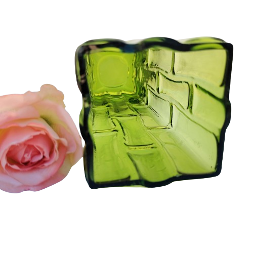 Lovely Stylish Swedish Retro Green Colored Glass Vase