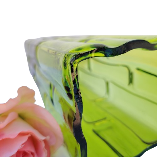 Lovely Stylish Swedish Retro Green Colored Glass Vase