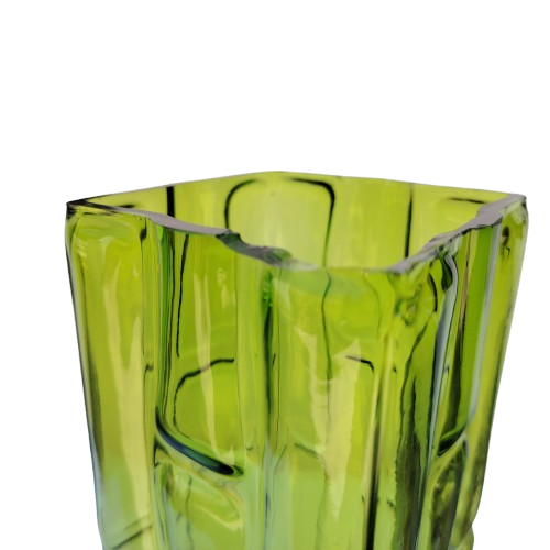 Lovely Stylish Swedish Retro Green Colored Glass Vase