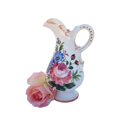 Fabulous Capodimonte Handmade Hand-Painted Jug
