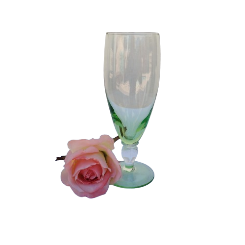 Green Stemmed Glass