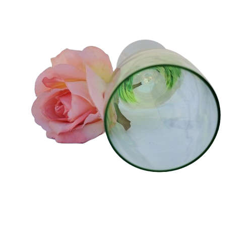 Green Stemmed Glass
