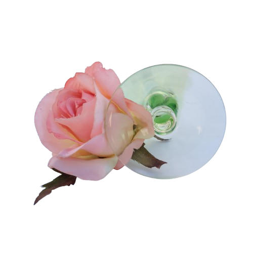 Green Stemmed Glass
