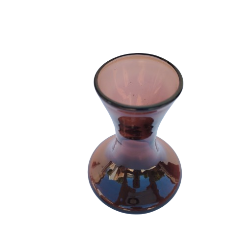 Smokey Brown Glass Flower Vase