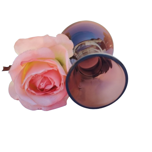 Smokey Brown Glass Flower Vase