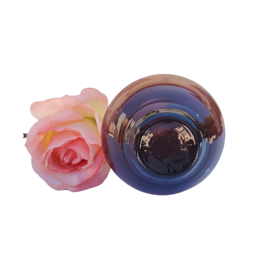 Smokey Brown Glass Flower Vase