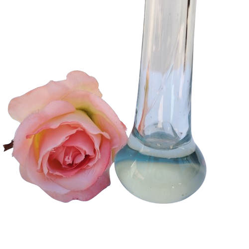 Murano Vintage Clear Art Glass Bud Vase