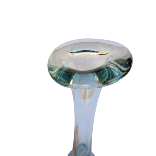 Murano Vintage Clear Art Glass Bud Vase