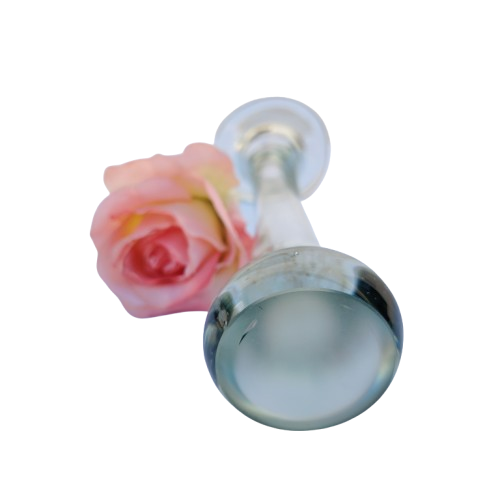 Murano Vintage Clear Art Glass Bud Vase