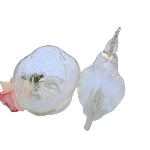 Vintage Pressed Glass Lidded Chicken Rooster Candy Dish