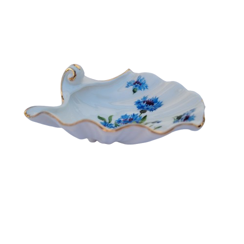 Hammersley Bone China Blue Cornflower Shell Shaped Dish