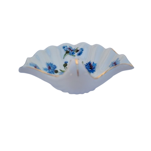 Hammersley Bone China Blue Cornflower Shell Shaped Dish