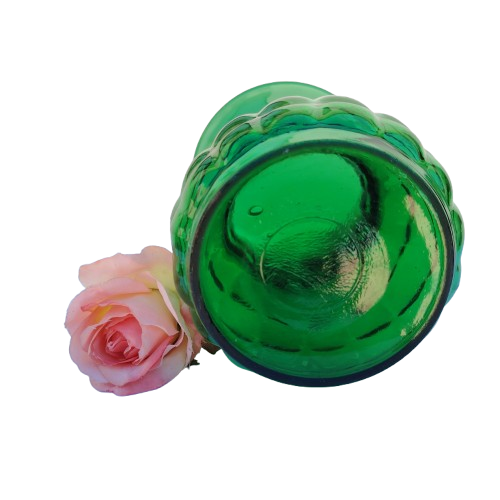 Large Retro Green Colored Glass Vase