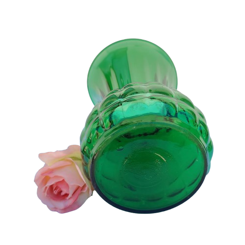 Large Retro Green Colored Glass Vase