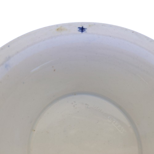 Antique Wedgwood Pierced Porcelain Footed White and Blue Lace Bowl with Underplate