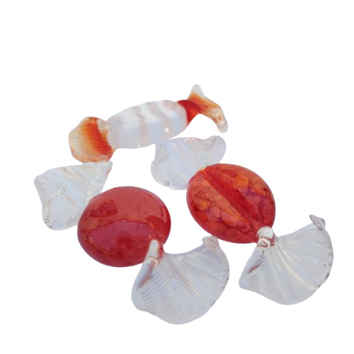 Vintage Murano Blown Glass Wrapped Art Glass Candy Sweets