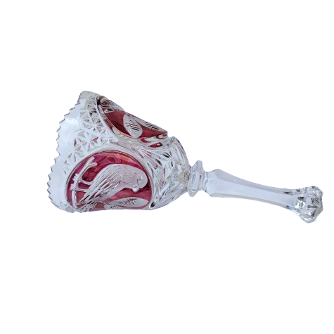 Hofbauer Byrdes Collection German Ruby Red Large Crystal Glass Bell